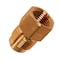 Everflow 3/8" Flare x 1/4" FIP Reducing Adapter Pipe Fitting; Brass F46R-3814 - alternate 1